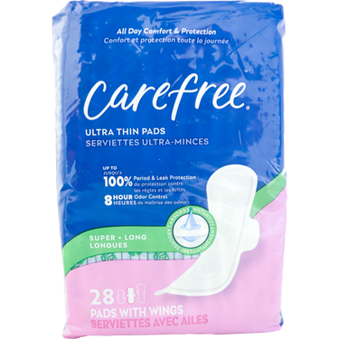 Carefree Ultra Thin Pads Super Long Wings