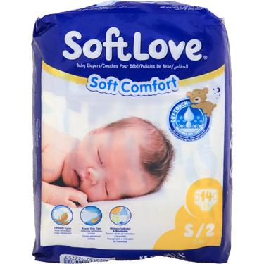 Softlove Diaper Soft Comfort Small 2 3-6kg