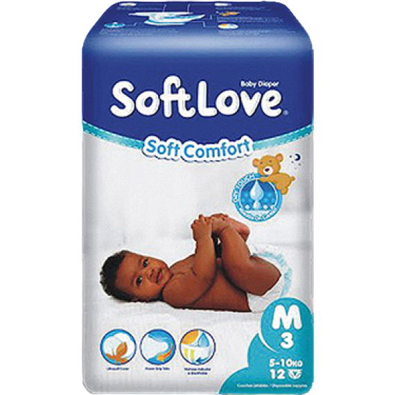 Softlove Diaper Soft Comfort Medium 3 5-10kg
