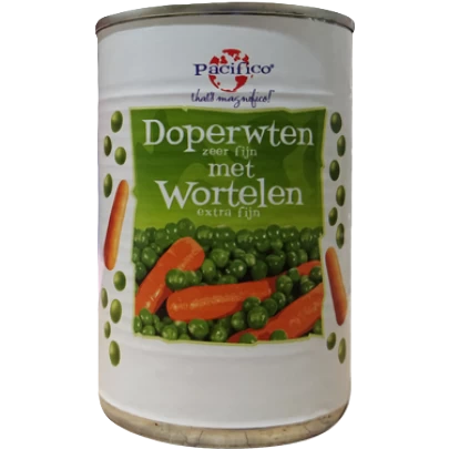 Pacifico Doperwten en Wortelen