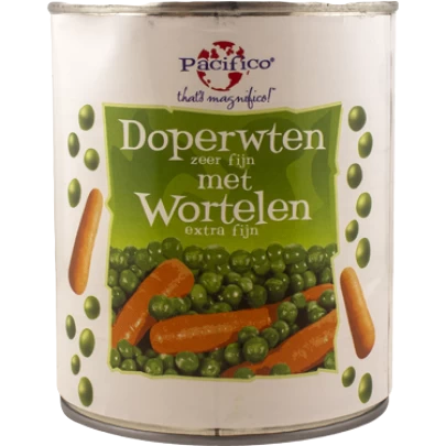 Pacifico Doperwten en Wortelen