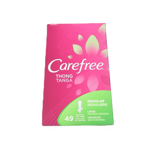 Carefree Thong Liners Regular With Wings Unscented
