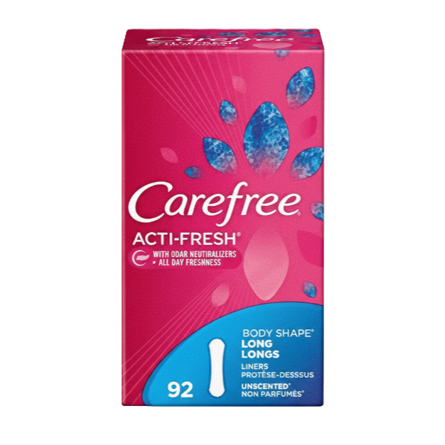Carefree Liners Body Shape Long Unscented